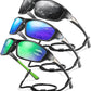 3 Pack Polarized Sports Sunglasses for Men, Mens Sunglasses Wrap Around UV400 Protection for Cycling Fishing Driving