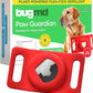 BugMD Paw Guardian Flea and Tick Prevention Pendant for Dogs with AirTag Holder | Plant-Powered Flea & Tick Control for Dog Collars Harnesses | Dog Tag with Air Tag Holder - Red