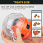PrimePets Dog Treat Ball, Adjustable Food Dispensing Interactive Toys, Slow Feeder Treat Ball, 4.8'' Green/Red