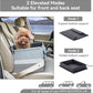 A4Pet Dog Car Seats for Small Dogs, Booster Car Seat with Patent Buckles & Clip-On Safety Leash, Pet Seat for Puppy Small Dogs Cats Under 25 Lbs, Grey