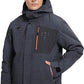 Men's Winter Jacket Waterproof Ski Snow Coat Windproof Snowboard Hooded Raincoats with Warm Graphene lining