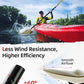 Abahub Adjustable Kayak Paddle 210-230 cm/ 230-250 cm Floating Kayaking Oars Boating Oars Canoeing Oars Black
