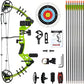 Youth Compound Bow Set 15-45 Lbs for Teens and Beginner, Package with Archery Hunting Equipment, Max Speed 260fps, Adjustable, Right Hand