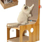 Cat Scratcher, Double Layer Cat Scratching Board, L Shaped Vertical Cat Scratcher for Wall and Couch Protection, Cat Cardboard Scratcher with 5 Ball Toys for Indoor Cats