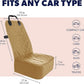 Active Pets Dog Car Seat Cover, Waterproof Front Seat Protector for SUV Truck Sedan, Pet Safety Travel Comfort System with Universal Fit, Beige