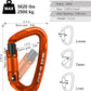 Climbing Carabiner Clips 25kN Auto Locking Carabiner, Professional Heavy Duty Large Locking Carabiner Clips for Rock/Ice Climbing Rappelling Rescue Swing etc, D Shaped, Large Size