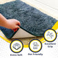 Muddy Mat® Pack of 3 Highly Absorbent Microfiber Dog Door Mat and Pet Rug, Non Slip Thick Washable Area Mat Soft Chenille for Kitchen Bathroom Bedroom and Outdoor - Atlantic Blue Small, Medium & Large