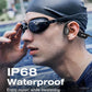 Swimming Headphones-Bone Conduction Headphones Bluetooth V6.0 Open Ear Sports Headset, IP68 Waterproof Built-in MP3 Player 32G Memory, for Running, Cycling (Black)
