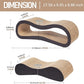 2 in 1 Cat Scratcher Cardboard Lounge Bed, Cat Scratching Post, Durable Board Pads Prevents Furniture Damage,Large,Brown