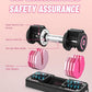 Adjustable Dumbbells Set 12.5LB/22.5LB Pair, 1-Sec Fast Adjustable 5 Weights by Turning Handle, Premium Comfort Non-slip Metal Dumbbells with Tray, Compact Size for Full Body Home Workout