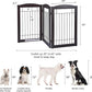 Spirich Freestanding Wire Pet Gate for Dogs, 30 inches Tall Dog Gate for The Houes, Doorway, Stairs, Pet Puppy Safety Fence, 3 Panels