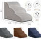 3-Step Dog Ramp and Stairs for Sofa and Chair - Non-Slip Sturdy Pet Steps for Small Dogs and Cats,15.7" H,Light Grey
