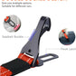 AUBELL Dog Seat Belt for Car,2 Pack Set 3-in-1 Adjustable Reflective Bungee Heavy Duty Dog Car Harness Tether with Clip Hook Latch & Buckle,Swivel Zinc Alloy Carabiner,Black+Orange