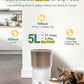 Gimars 5L/20 Cups Automatic Cat Feeder, Programmable 1-6 Meals Cat Food Dispenser with Stainless Steel Bowl, Easy Setup, Dual Power Supply,10s Meal Call Timed Pet Feeder for Cats and Small Dogs