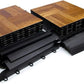 Big Floors 4X4DKOAKFLOOR Interlocking Lightweight Plastic Modular Dance Floor Kit (4' x 4'), Dark Oak, 32 Piece