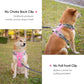 PHOEPET No Pull Dog Harness, Unique Colors Reflective Adjustable Dog Vest, with Soft Training Handle Metal Clips for Small Medium Large Dogs (Baby Pink Base & Grey Straps,XL)