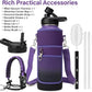 Insulated Water Bottle | Thickened Stainless Steel Vacuum Metal | Portable Sports Water Jug for Gym and Hiking with Straw, Carrier Bag, Handle Strap | BPA-Free 40 oz