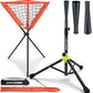 Eastgoing Heavy Duty Baseball and Softball Portable Travel Batting Tee with Baseball Ball Caddy.Easy Adjustable Height | Portable & Collapsible.Hitting Tee for Any Age Player Baseball