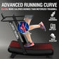 Mikolo Curved Manual Treadmill, Non Electric Treadmill with 8 Resistance Levels, LCD Digital Monitor Shock Absorption, Multi-Grip Adjustable Handrails, Non-Slip Belt