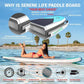 SereneLife Inflatable Stand Up Paddle Board with Premium SUP Accessories – Wide Stable Design with Non-Slip EVA Deck Pad for Adults and Youth of All Skill Levels