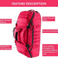 65L Large Duffle Bag, 3-in-1 Tactical Backpack MOLLE Pack for Sports, Gym, Outdoor, Red