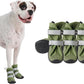 Spark Paws Dog Shoes, Waterproof Dog Boots for Medium to Large Dogs, Non Slip, Breathable Dog Booties and Paw Protectors - 4PCS Doggie Hiking Boots with Reflective Straps - Green, Size 6