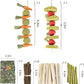 31 Pcs Small Pet Chew Toys for Dental Health - Natural Apple Wood, Timothy Grass Sticks & Sweet Bamboo, Teeth Grinding Toys for Rabbits, Guinea Pigs, Hamsters, Chinchillas Cage Accessories