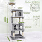 Globlazer Heavy Duty Cat Trees for Large Cats, Sturdy 72in Maine Coon Cat Tree for Large Cats 20 lbs+ Heavy Duty Cat Tower for Adult Biggest Cat with 6 Scratching Posts, Hammock, S72, Light Grey