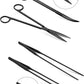 Aquascaping Tools 7 in 1 Kit Aquarium Plant Scissors Tools Set Curved & Waved Scissor Tweezers Spatula Stainless Steel Anti Rust Tools for Aquascape Black