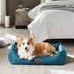 Orthopedic Dog Beds for Medium Dogs, Durable Egg Crate Foam Sofa Dog Bed wit Washable Removable Cover,Waterproof Lining,Pet Bed for Large Dogs (Peacock Blue, 31.5" L x 25.2" W x 7" Th)
