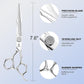 GLADOG 7" Premium 9CR Dog Grooming Scissors with Full Diamond Pivot Nut - Professional Straight Dog Scissors for Grooming, Ideal Dog Shears for Precise Trimming, Pet Grooming Scissors, Grooming Shear