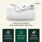 Cloud Scape Linen 100% Cotton Queen Size Blanket, Herringbone Pattern, Lightweight Summer Blanket,Best Gifts for Women, fits Full Size Bed, 92 x 92, White