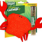 ZOOMIE Crab - Refillable Catnip Toy + Catnip | High Potency Hand Harvested Fresh | Soft Plush for Engaging Play