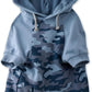 Rocky – The Orginal Lightweight Hooded TEE 100% Organic Cotton Dog Hoodie Pet Coat Sweater for Small, Medium, Large Dogs, Navy Half Camo, Small