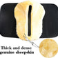 Woolous Dressage Saddle Pad, English Saddle Pad with Sheepskin Trim, Lambskin Wool Fleece Lining, Square Saddle Pad for Equestrian Riding, Comfortable & Shock Absorbing