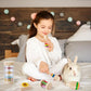 6 Pcs Wooden Bunny Toys - Safe Rabbit & Guinea Pigs Teeth Grinding Toys for Chinchillas, Hamsters & Small Animals - Indoor & Outdoor