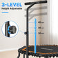 ANCHEER 50" Rebounder Trampoline for Adults With Bar, 550 LBS Mini Trampoline Quiet Exercise Bungee Jumping Cardio Trainer Workout