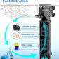 AQQA Dual-Use Aquarium Filter,Fish Tank Filter + Small Water Pump,Filtration,Wave-Making,Dissolved Oxygen,Water Circulation,Water Changes,Fountains Multifunctional Pump,Saltwater Freshwater (25W)