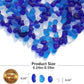 Sea Glass Stones - 2.9LB/46.4oz Blue Mixed Frosted Glass Pebbles Gemstones - Perfect for Aquarium Rocks, Fish Tank Gravel, Vase Fillers, Seaglass DIY Crafts, and Home Decor