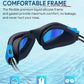 Swim Goggles, Polarized Adult Swimming Goggles Bungee Strap No Hair Pulling Anti-fog Pool Goggles for Men Women
