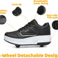 Wooowyet Roller Skate Shoes for Kids Boys Girls Rechargealbe Wheels Sneakers Fashion Roller Wheeled