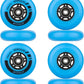 AOWESM Inline Skate Wheels 80mm 76mm 72mm 85a Outdoor Indoor Black Blue Red Roller Hockey Blades Replacement Wheels w/Bearings ABEC-9 and Floating Spacers (8-Pack)
