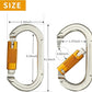SOB Auto Locking Climbing Carabiner Clips,Heavy Duty Asymmetrical Carabiner Connector Used for Rappelling Gear Rescue Outdoor Projects Dog Leash