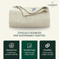 Cloud Scape Linen Herringbone Cotton Throw Blanket for Couch, Bed,Sofa, Home Decor, Soft, Lightweight, All-Season Bed Blanket, 50 x 70,Beige Fog