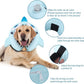 CuteBone Big Shark Inflatable Dog Cone with Removable Soft Fleece Covers for Small/Medium/Large Dogs and Cats Neck Donut Collar After Surgery GWB12L