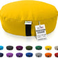 Bean Products Zafu Meditation Pillows for Sitting on Floor, Yoga Cushion, Cotton/Buckwheat Fill Yoga Pillow, Zafu Meditation Cushion, Zen Kneeling Prayer Pad- Made in USA - 14"x18" Oval - Saffron