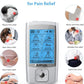 NURSAL 24 Modes TENS Unit Muscle Stimulator with Continuous Stimulation, Rechargeable Electronic Pulse Massager with 8 Pads for Back and Shoulder Pain Relief and Muscle Strength (Silver)