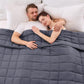yescool King Size Weighted Blanket for Adults (30 lbs, 80” x 87”, Grey) Cooling Heavy Blanket for Sleeping Perfect for 290-310 lbs, Breathable Blanket for Adults & Couple All Season, Machine Washable