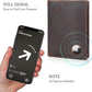 Polare Luxury RFID Blocking Leather Passport Holder Travel Wallet For Men and Women (Dark Brown with AirTag Slot)