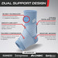 Sleeve Stars Ankle Brace for Women & Men, Ankle Wrap for Sprained Ankle, Compression Sleeve for Plantar Fasciitis Relief, Easy Customizable Support: w/Removable Strap (Single/S:9"-10"/Light Blue)